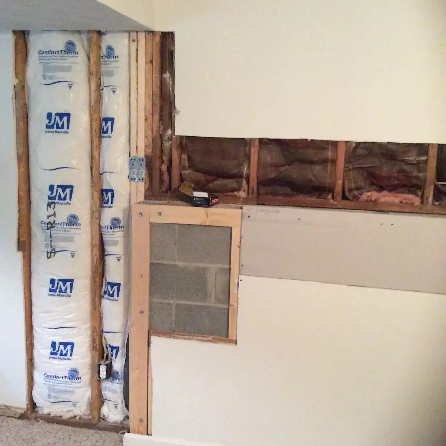 Wall insulation replacement during Contents Cleaning & Restoration in Webster